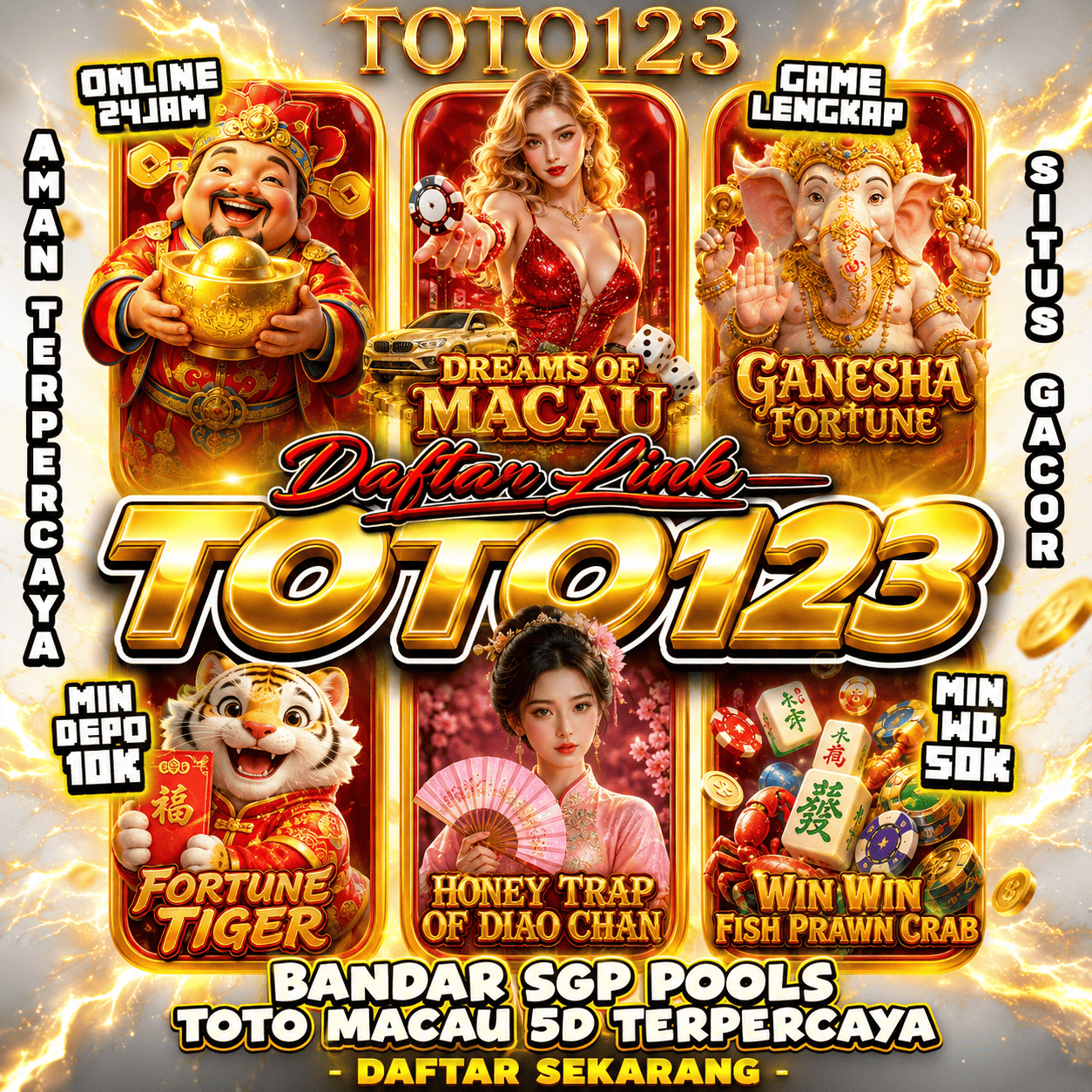 TOTO123: Daftar Link Bandar SGP pools Toto Macau 5D Terpercaya